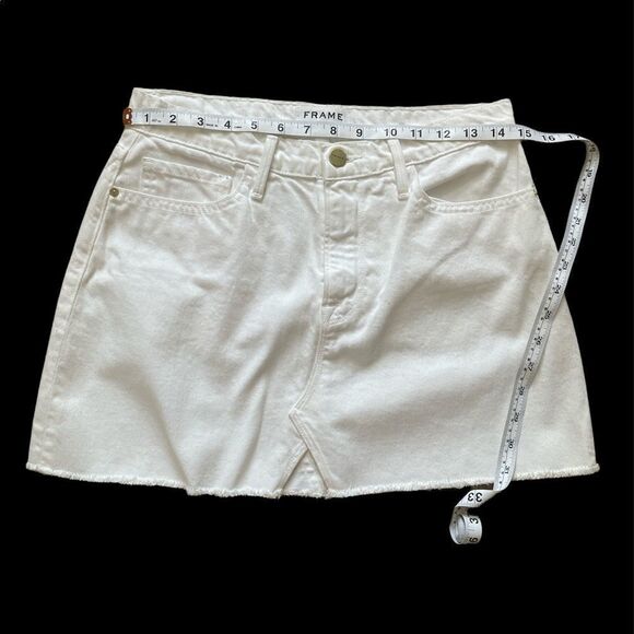 FRAME Raw-Edge Trim Mini Skirt size 26 - Picture 5 of 9